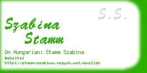 szabina stamm business card